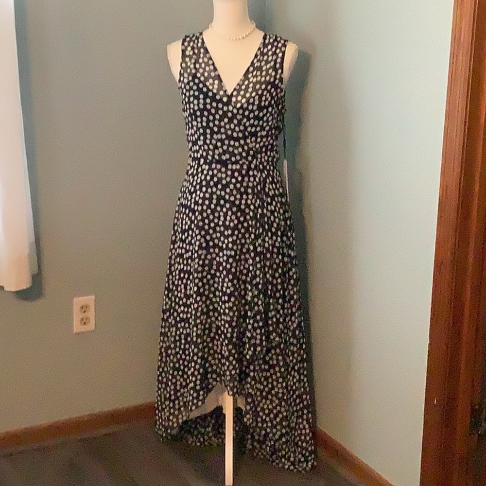 Calvin Klein sheer polyester maxi dress